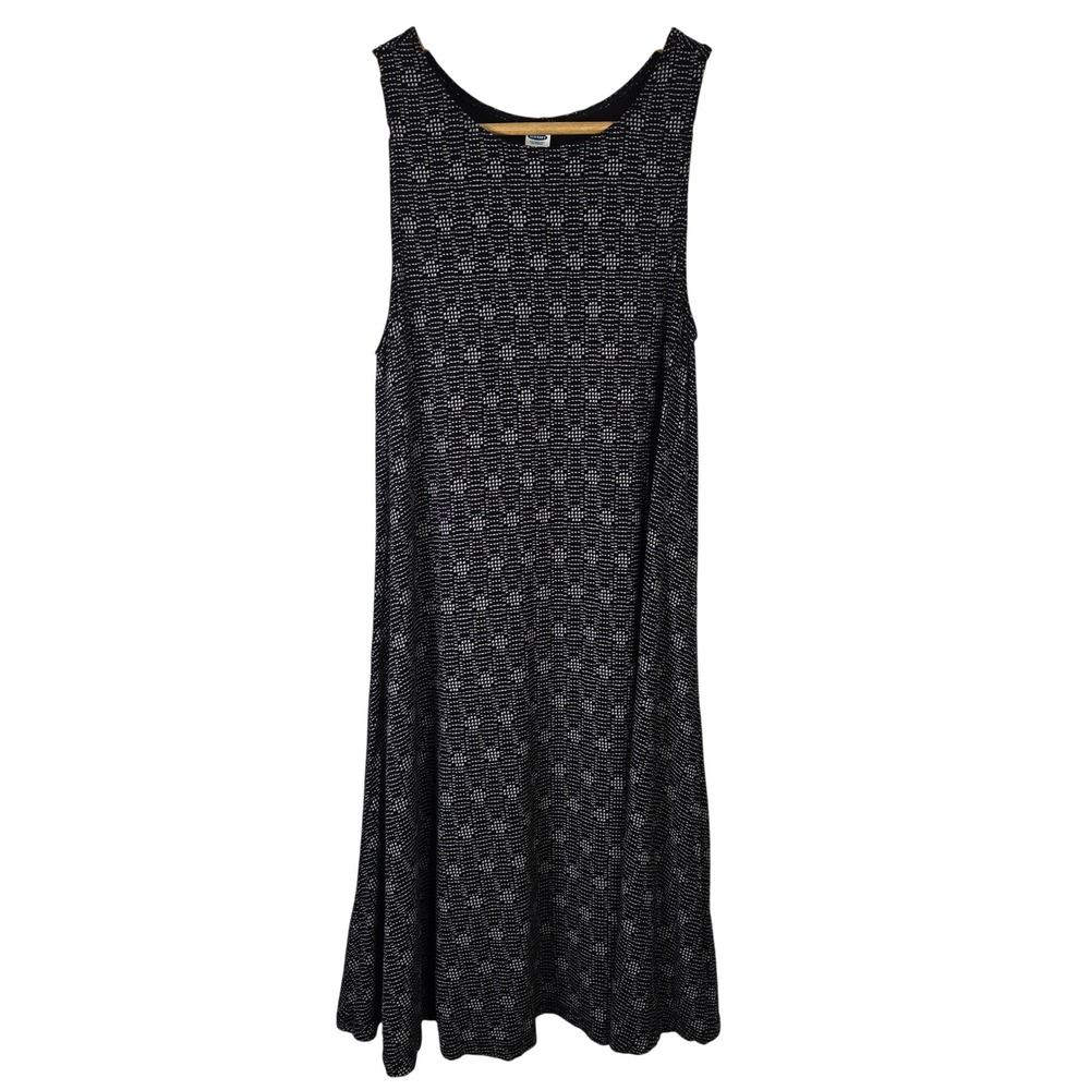 Old Navy Black White Print Sleeveless Dress‎ Mini Casual Summer Womens Size S
